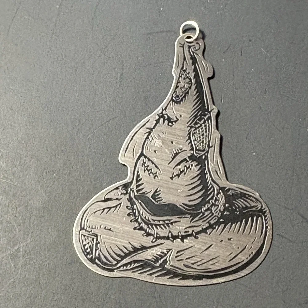 Harry Potter Slytherin House Enamel‎ Pin & Sorting Hat Metal Charm 2 Lot Fandom